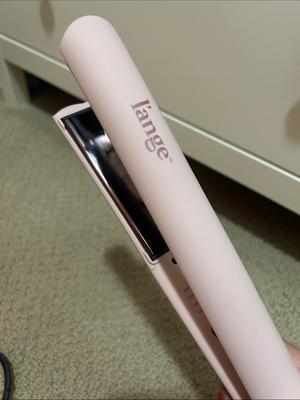 l'ange Pink titanium Flat Iron Hair Straightener